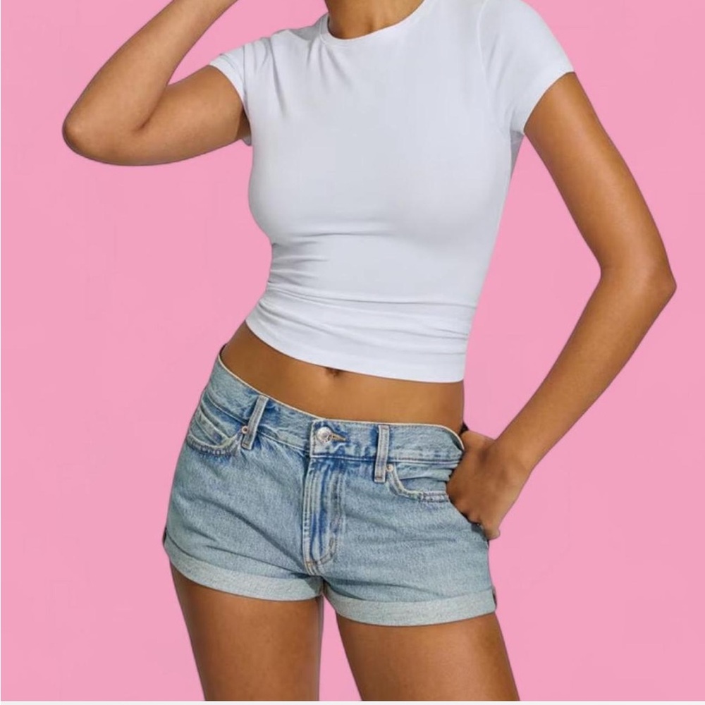 Garage jean shorts low rise